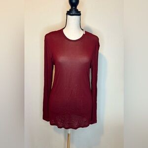 Vintage Dolce & Gabbana Women’s Burgundy Long Sleeve Top Size M
